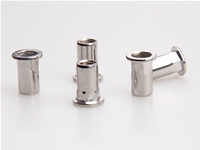 Stainless steel flat head half hex rivet nut